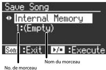 ROLAND HP307-RW - Sélectionner la destination d'un morceau - 2