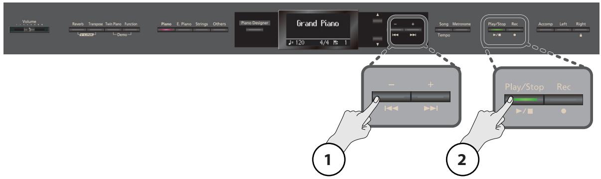 ROLAND HP307-RW - Appuyez sur le bouton [▶/■]. - 1