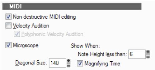 ROLAND SONAR X1 PRODUCER - Configuration des options du mode microscope - 1