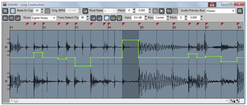 ROLAND SONAR X1 PRODUCER - Vue de construction des boucles - 1
