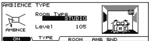 AMBIENCE TYPE Room Type STUDIO Level 105 AMENCE ON TYPE ROOM AMB SND