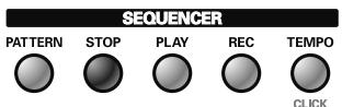 SEQUENCER PATTERN STOP PLAY REC TEMPO CLICK