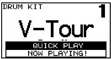 ROLAND TD-9 - Appuyez sur [QUICK PLAY] (le bouton s'allume). - 1