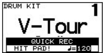 ROLAND TD-9 - Appuyez sur [QUICK REC] - 1