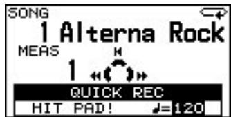 ROLAND TD-9 - Appuyez sur [QUICK REC] - 1
