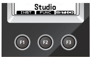 ROLAND TD-9 - Boutons de fonction ([f1]~[f3]) - 1