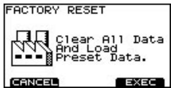ROLAND TD-9 - Dans le menu "UTILITY", appuyez sur [F3] (RESET). - 1