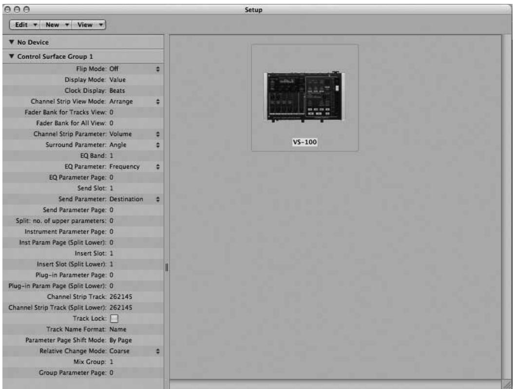 Setup Edit ▼ New ▼ View ▼ ▼ No Device ▼ Control Surface Group 1 Flip Mode: Off Display Mode: Value Clock Display: Beats Channel Strip View Mode: Arrange Fader Bank for Tracks View: 0 Fader Bank for All View: 0 Channel Strip Parameter: Volume Surround Parameter: Angle EQ Band: 1 EQ Parameter: Frequency EQ Parameter Page: 0 Send Slot: 1 Send Parameter: Destination Send Parameter Page: 0 Split: no. of upper parameters: 0 Instrument Parameter Page: 0 Inst Param Page (Split Lower): 0 Insert Slot: 1 Insert Slot (Split Lower): 1 Plug-in Parameter Page: 0 Plug-in Param Page (Split Lower): 0 Channel Strip Track: 262145 Channel Strip Track (Split Lower): 262145 Track Lock: Track Name Format: Name Parameter Page Shift Mode: By Page Relative Change Mode: Coarse Mix Group: 1 Group Parameter Page: 0