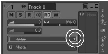 ROLAND VS-700SET - Sélection de l'entrée de la piste - 1