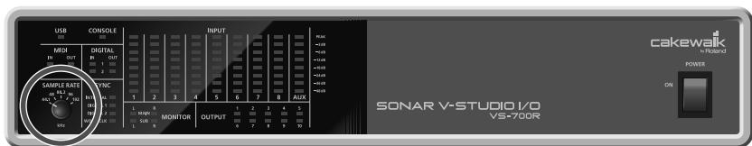 ROLAND VS-700SET - Sur la vs-700r, réglez la commande [SAMPLE RATE] sur "44.1 - 1