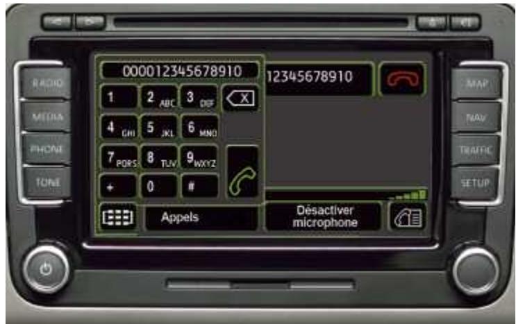 000012345678910 12345678910 1 2 ABC 3 DEF 4 GMI 5 JXL 6 MNO 7 PQRS 8 TLV 9 NXYZ + 0 # Appels Désactiver microphone TAB MAP NAV PHONE TONE TRAFFIC SETUP