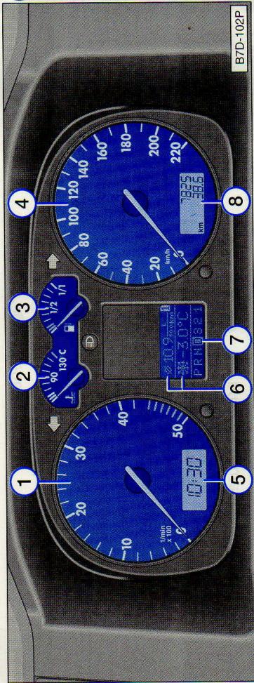 VOLKSWAGEN TRANSPORTER - Bloc-cadrans (véhicules sans moteur TDI) - 1