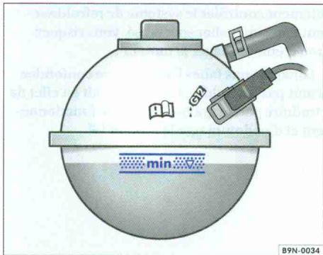 VOLKSWAGEN GOLF PLUS - Vérification du niveau de liquide de refroidissement et appoint - 1