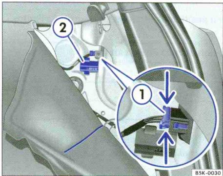 VOLKSWAGEN GOLF PLUS - Effectuez les opérations uniquement dans l'ordre indiqué : - 2