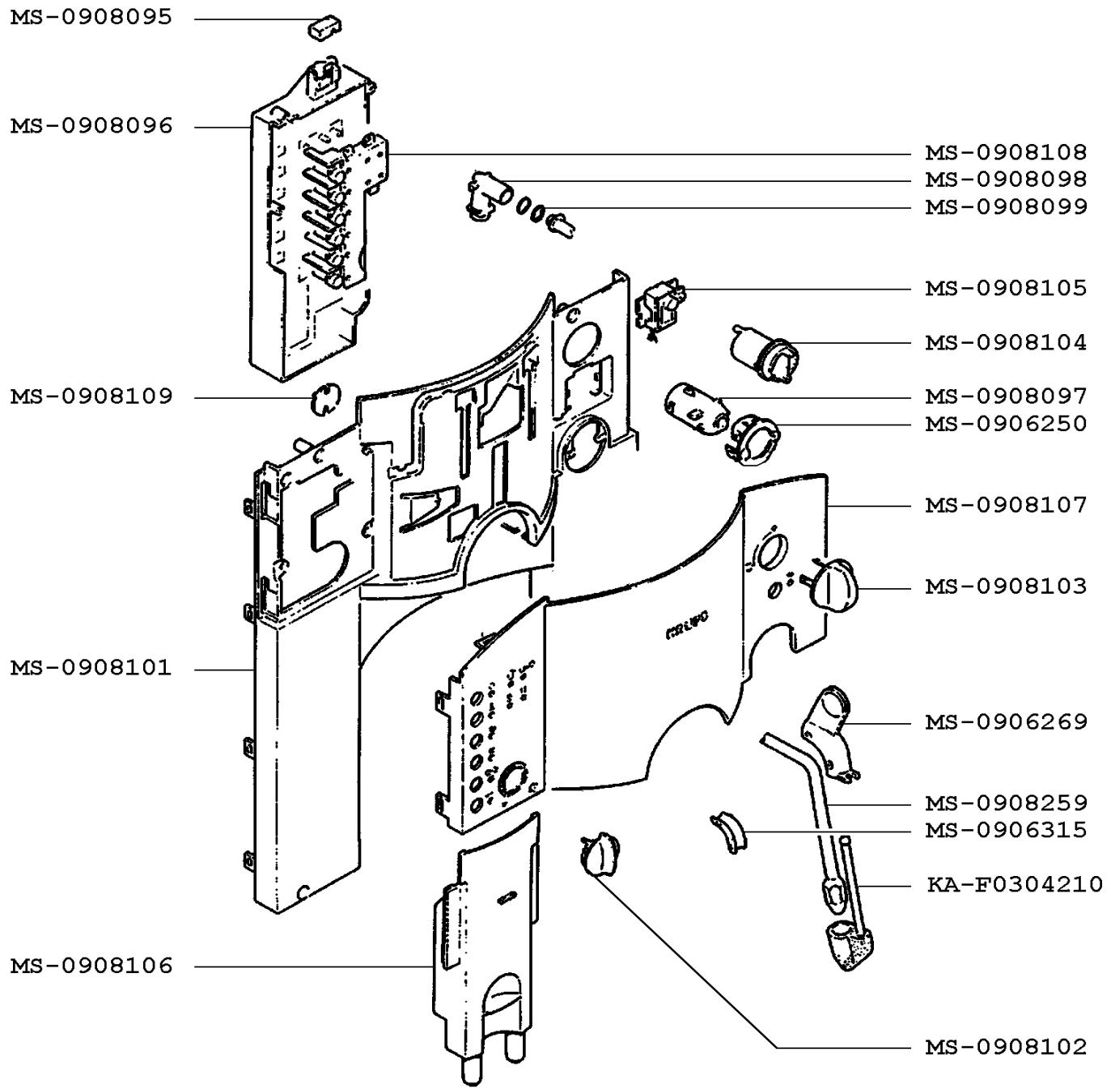 KRUPS F8894510  - PARTS LIST - EXPRESSO KRUPS ORCHESTRO - 1