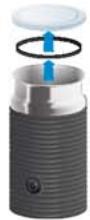 KRUPS NESPRESSO YY1472FD,  NESPRESSO YY1301FD,  NESPRESSO CITIZ YY1471FD,  YY1470FD CITIZ,  YY1471FD CITIZ,  YY1472FD CITIZ&MILK,  YY1473FD CITIZ&MILK - PULITURA DEL CAPPUCCINATORE/ NETTOYAGE DE L'EMULSIONNEUR DE LAIT - 2