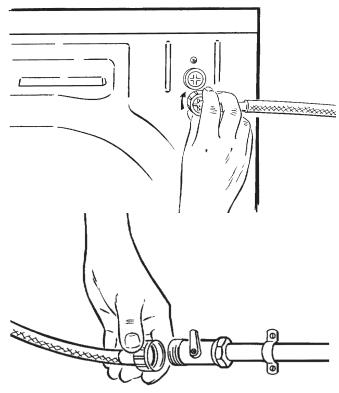 HOOVER HF140E - Branchement du tuyau de replissage - 1