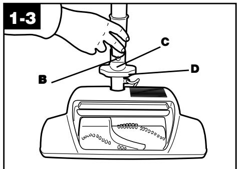 HOOVER WINDTUNNEL CANISTER CLEANER - Connect hose, wands and nozzle - 2