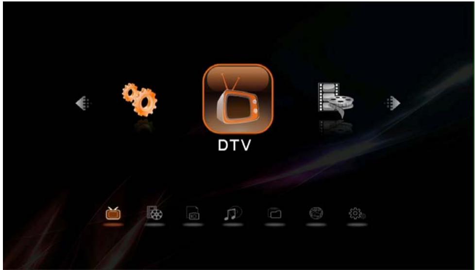 STOREX TWINBOX 430 - Select "DTV". - 1