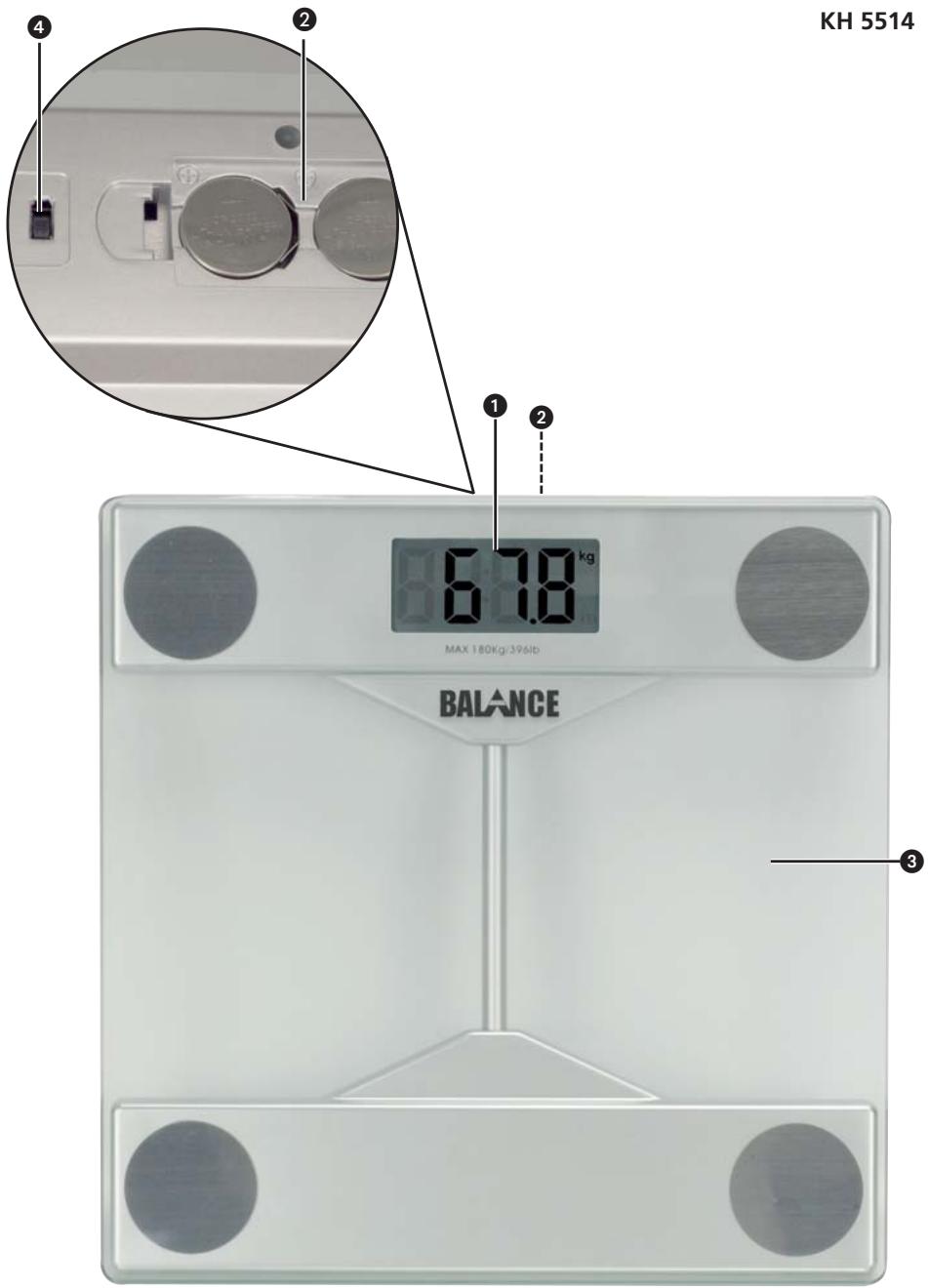 KOMPERNASS BALANCE KH 5502-5514 BALANCE NUMERIQUE EN VERRE - 1