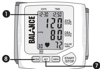 KOMPERNASS BALANCE KH 8097 AUTOTENSIOMETRE - Réglage heure / date - 1