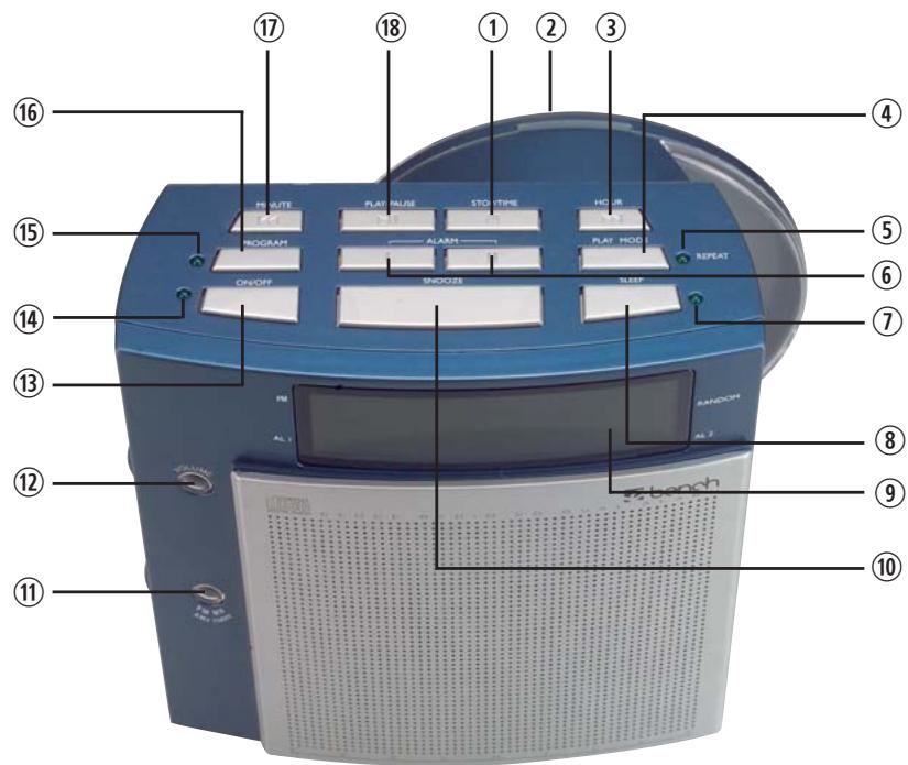 KOMPERNASS EBENCH KH 2255 RADIO-REVEIL LECTEUR CD - 2