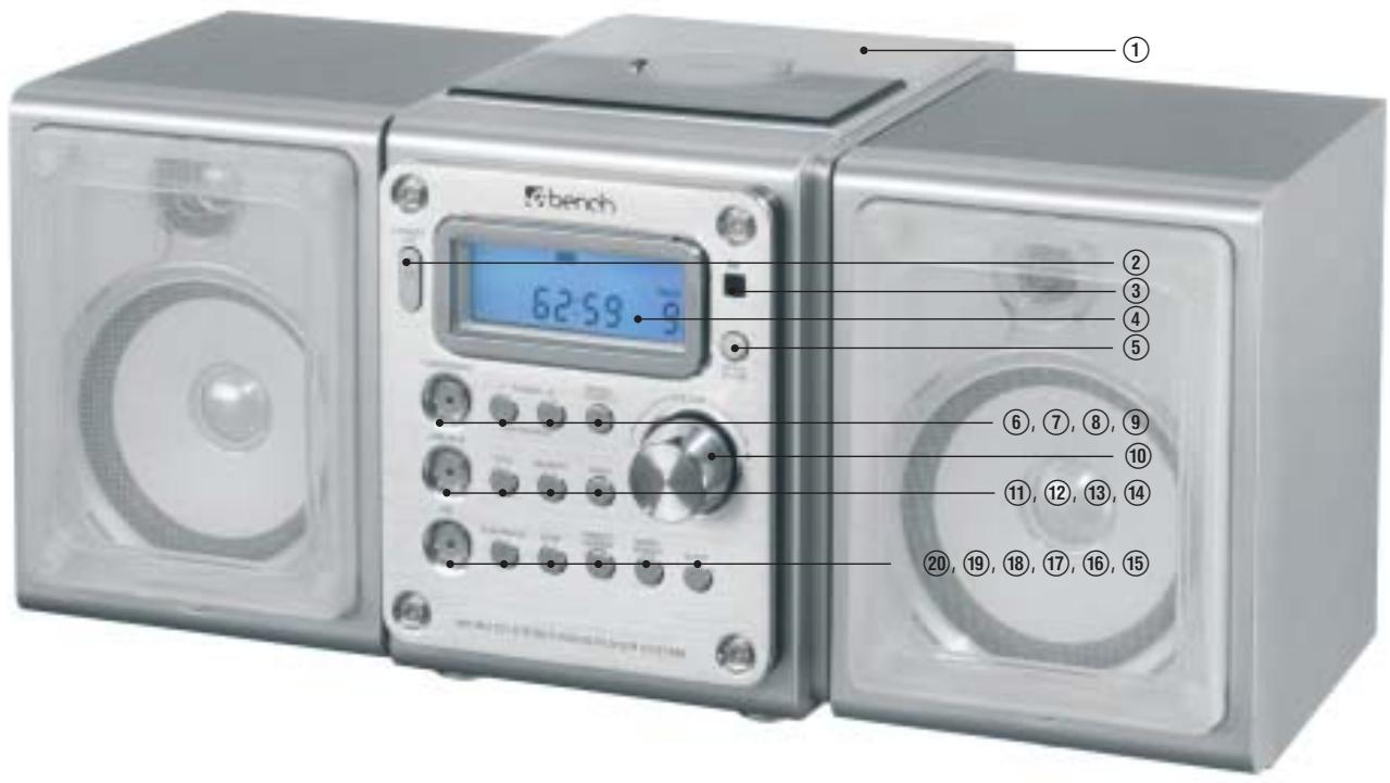 KOMPERNASS EBENCH KH 2340 MINICHAINE DESIGN AVEC LECTEUR DE CD - 2