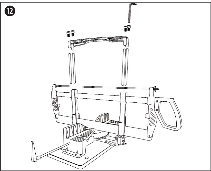KOMPERNASS KH 2909 COMPOUND MITRE SAW - Réglage de l'angle de coupe - 6