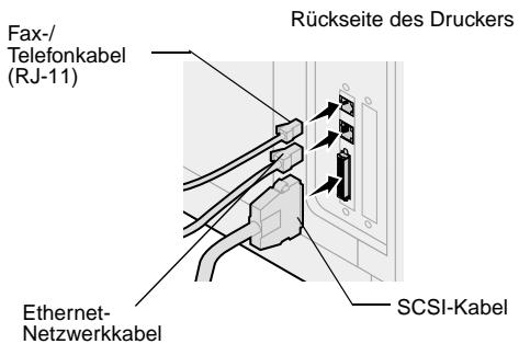 LEXMARK OPTRAIMAGE 443/433 (NOV 2000) - Stellung der SCSI-Schalter - 2
