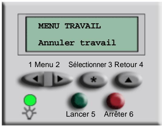 LEXMARK 5500 MFP OPTION - Comment annuler un travail d'impression ? - 1
