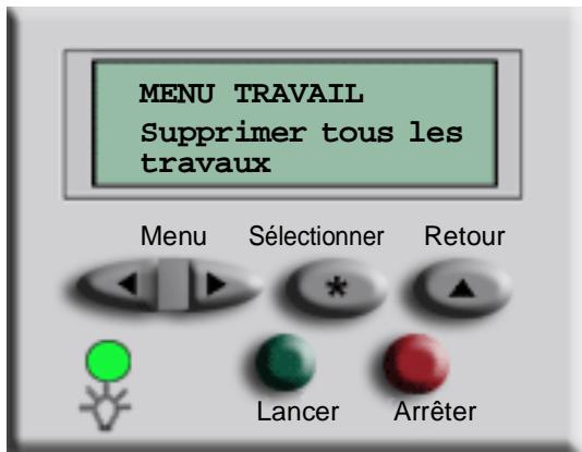 LEXMARK 5500 MFP OPTION - Comment supprimer des travaux à l'aide des fonctions Vérifier la suppression, Différer la suppression et Répéter la suppression ? - 1