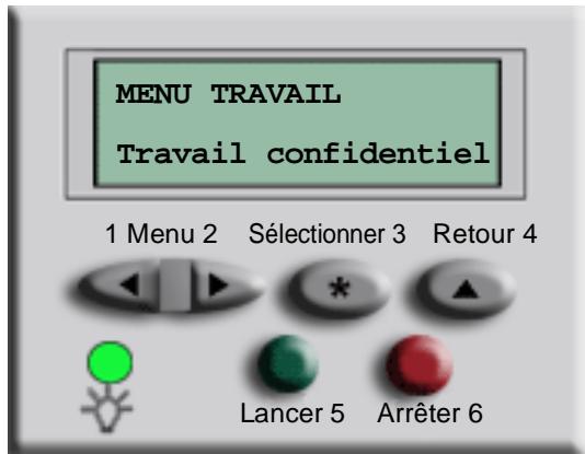LEXMARK 5500 MFP OPTION - Comment imprimer des travaux confidentiels ? - 1