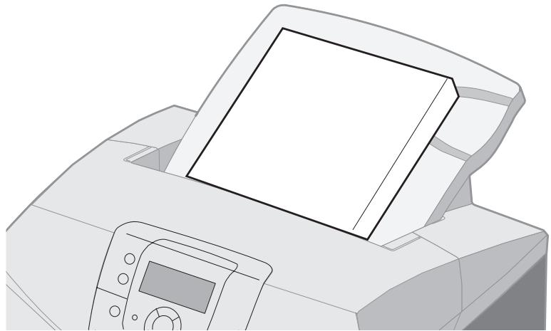 LEXMARK C522 - Utilisation du réceptacle standard - 1