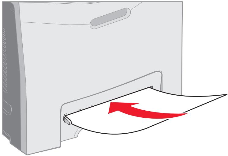 LEXMARK C522 - Utilisation et chargement du dispositif d'alimentation manuelle - 2