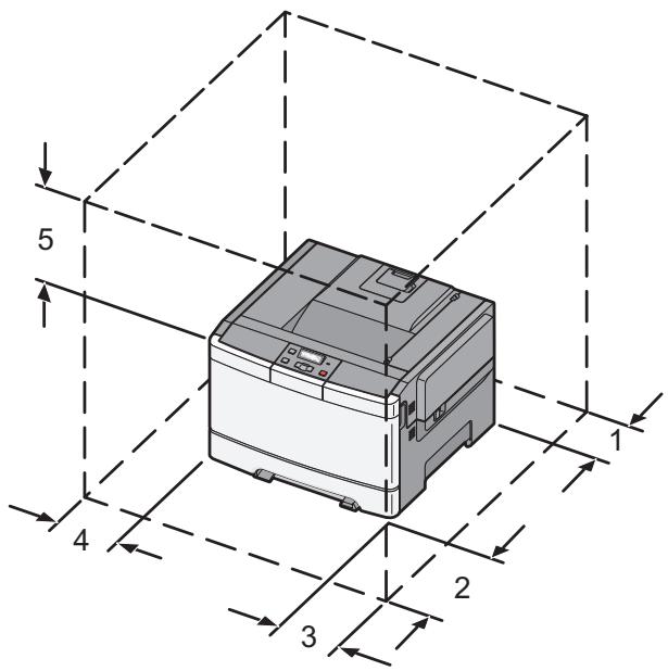 LEXMARK C540 - Sélection d'un emplacement pour l'imprimante - 1