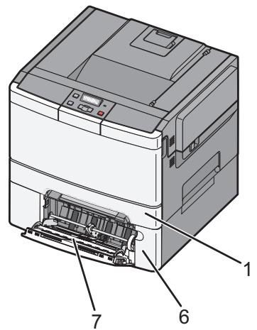 LEXMARK C540 - Explication des numérios de bourrage papier et identification des zones de bourrage - 2
