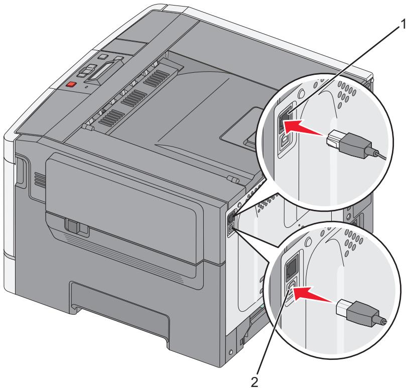 LEXMARK C540 - Connexion des cables - 1
