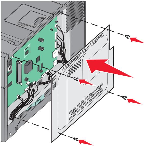 LEXMARK C540 - Installation d'une carte mémoire - 5