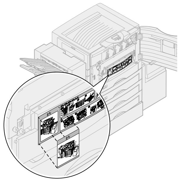 LEXMARK C910 - Fixation de l'étiquette relative aux bourages papier - 3