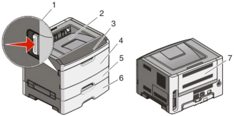 LEXMARK E260D - Accès aux zones de bourrage - 1