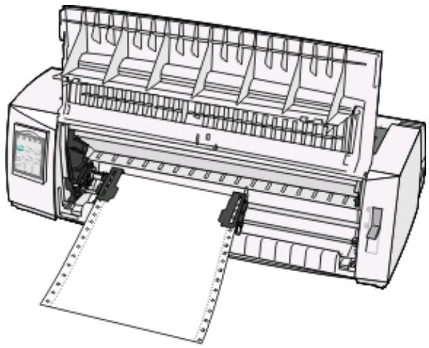 LEXMARK FORMS PRINTER 2500 - Position du tracteur poussant - 1