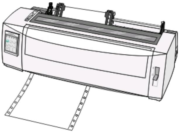 LEXMARK FORMS PRINTER 2500 - Position du tracteur tirant - 1