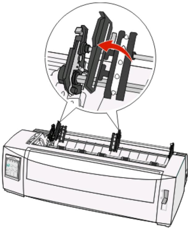 LEXMARK FORMS PRINTER 2500 - Chargement de papier listing par l'avant à l'aide du tracteur tirant - 3