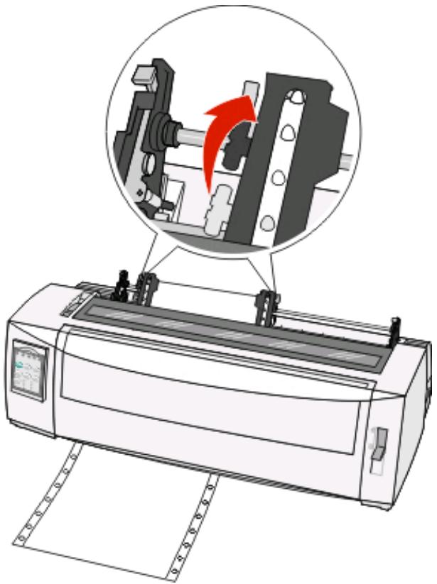 LEXMARK FORMS PRINTER 2500 - Chargement de papier listing par l'avant à l'aide du tracteur tirant - 5