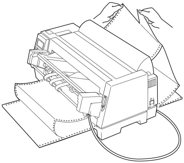 LEXMARK FORMS PRINTER 4227 - Désélection du papier continu et passage d'un chargeur du tracteur à l'autre - 1