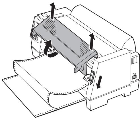LEXMARK FORMS PRINTER 4227 - Installation du chargeur du tracteur 2 - 1