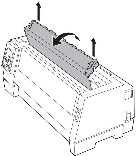 LEXMARK FORMS PRINTER 4227 - Retrait de la cartouche de ruban - 1