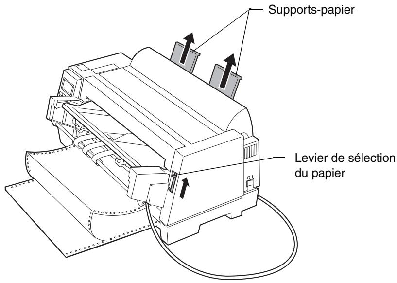 LEXMARK FORMS PRINTER 4227 - Tirez les supports papier en position verticale. - 1