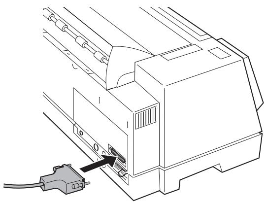 LEXMARK FORMS PRINTER 4227 - Raccordement du cable série - 1