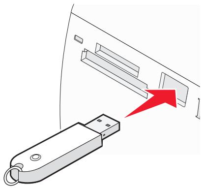 LEXMARK P350 - Insertion d'un lecteur flash - 1